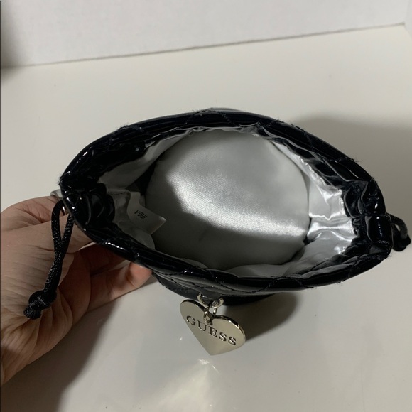 GUESS Black Quilted Cosmetic Bag - Picture 3 of 8
